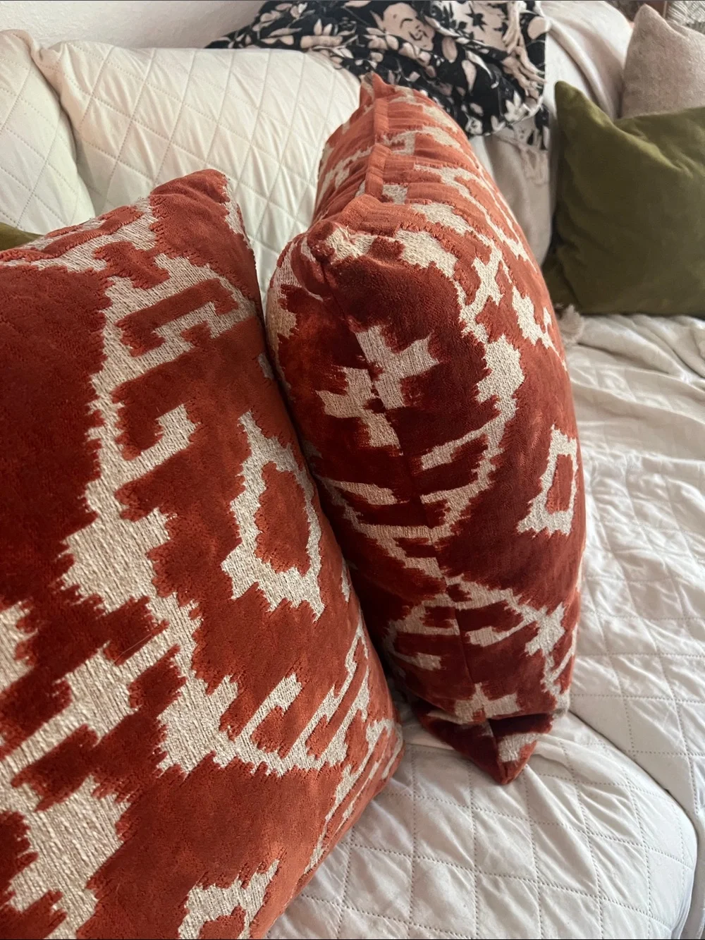 These pillows are from Mathis Brothers, which is a huge furniture store in ca